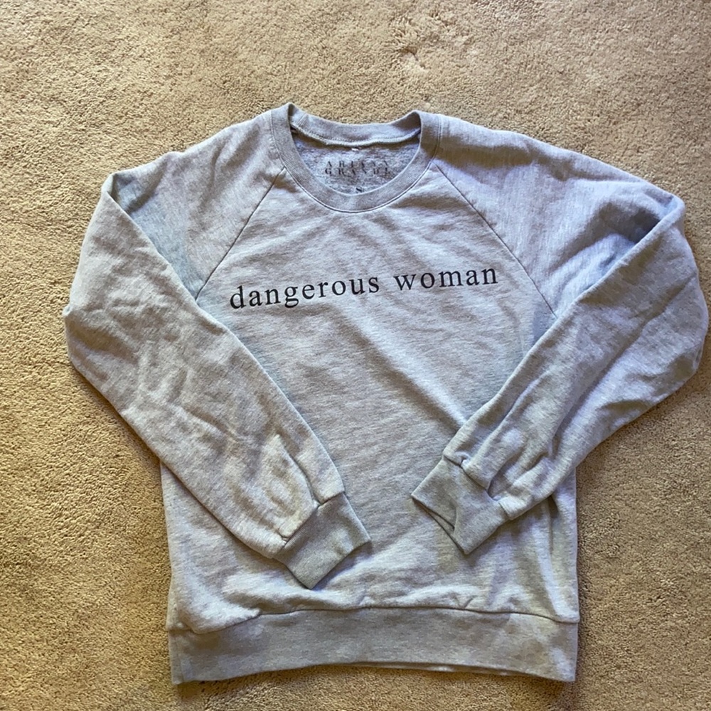 Ariana Grande Dangerous Woman grey sweatshirt
